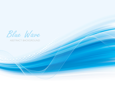 Abstract background with blue waves.のイラスト素材