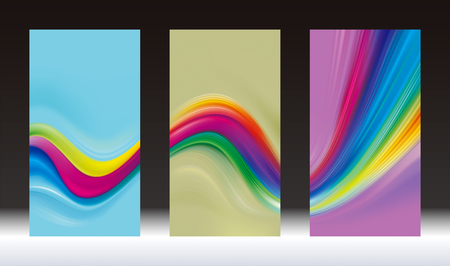 Abstract colored  mesh screen wallpaper background vertical bunting banners.のイラスト素材