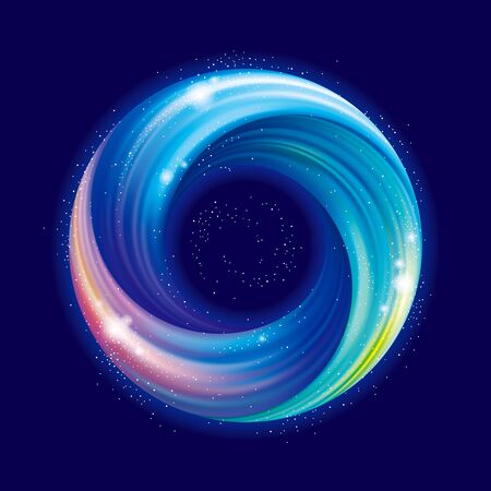 Abstract colorful swirl circle bright background. Round frame or banner design.のイラスト素材