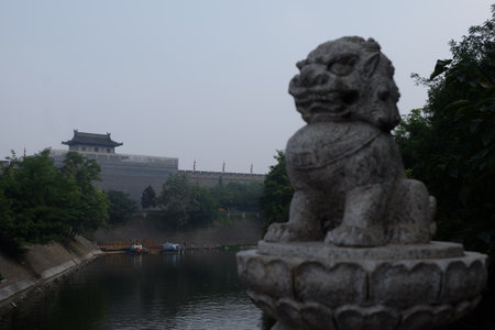 some beautiful view in xi an history of city ï¼Greater Wild Goose Pagoda; small wild goose pagodaの写真素材