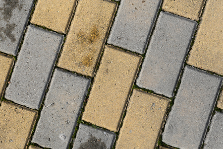 pavement tiles in yellow and gray color