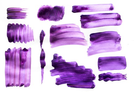 Brush strokes with  paint on paper. backgroundの写真素材
