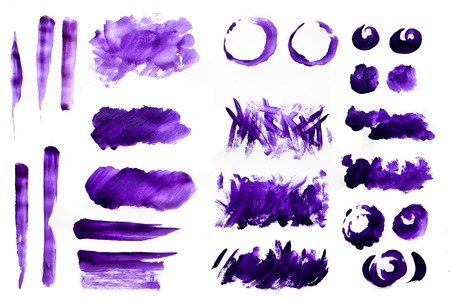 Brush strokes with  paint on paper. backgroundの写真素材