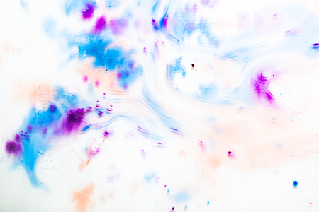 multi-colored splashes   and stains.
