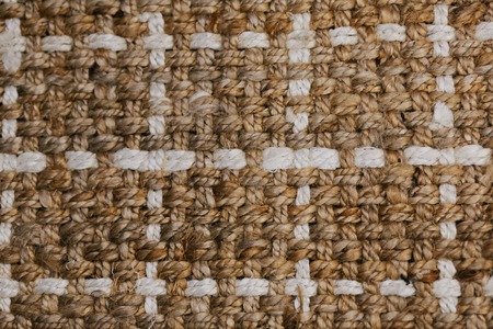 the texture of large weave brown fabric. background