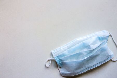 face mask for coronavirus preventive measure, top view