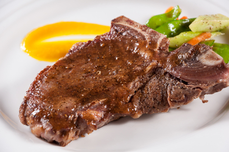 Grilled t-bone steakの写真素材