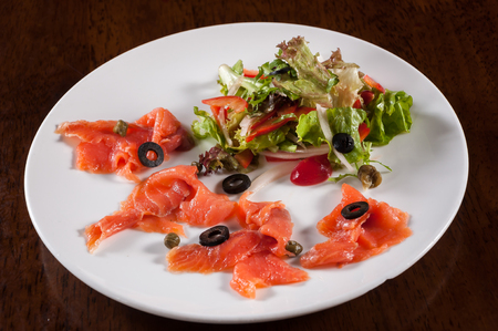 salmon saladの写真素材