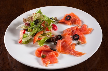 salmon saladの写真素材