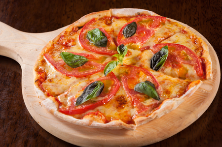 Roasted Pizza with tomatoの写真素材