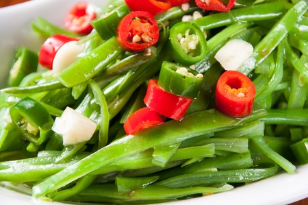 Stir-fried green beansの写真素材