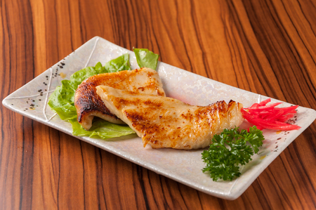 Japanese grill cod fishの写真素材