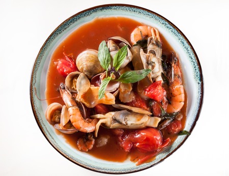 Thai hot and sour seafoodの写真素材