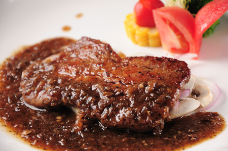 Black pepper steakの写真素材