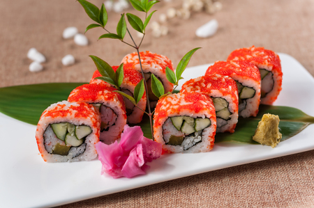 California sushi rolls,Japanese cuisineの写真素材