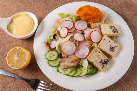 Chicken saladの写真素材