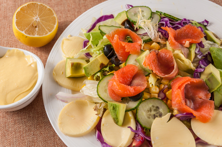 Smoked Salmon Saladの写真素材