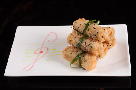 Fried spring rollsの写真素材