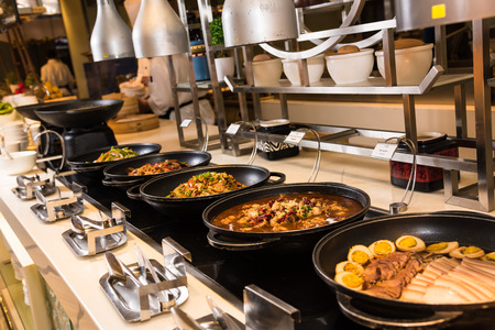 Chinese food in the restaurantの写真素材