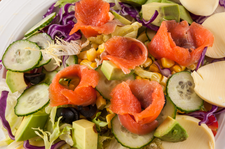 Salmon Saladの写真素材