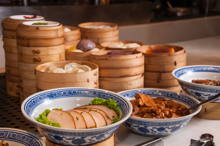 Chinese cuisine in the restaurantの写真素材