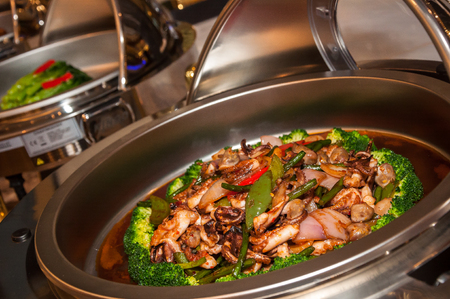 Stir fried squidの写真素材
