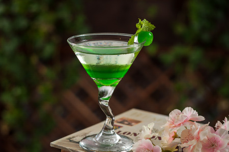 colourful cocktail with splashesの写真素材
