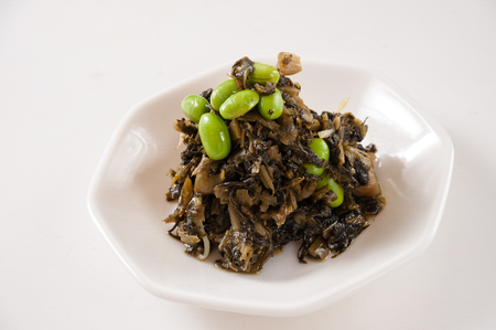 preserved vegetable with soybean,chinese cuisineの写真素材