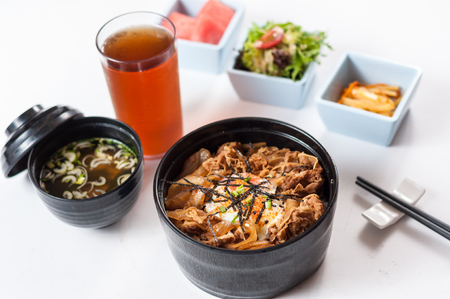 Beef rice mealの写真素材