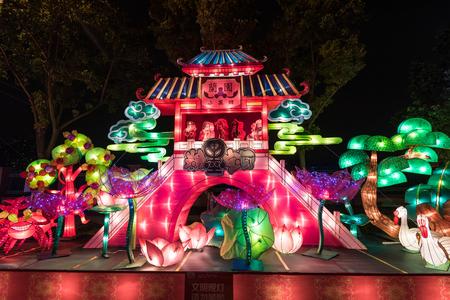 Exhibit Of Lanterns,China's traditional festivalのeditorial素材