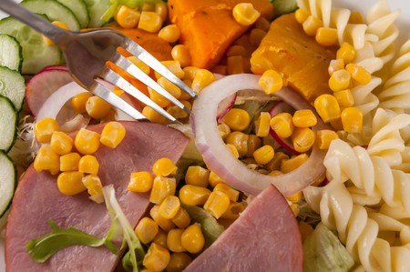 Ham saladの写真素材