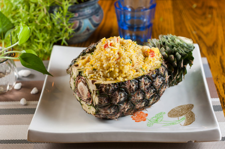 Pineapple fried riceの写真素材