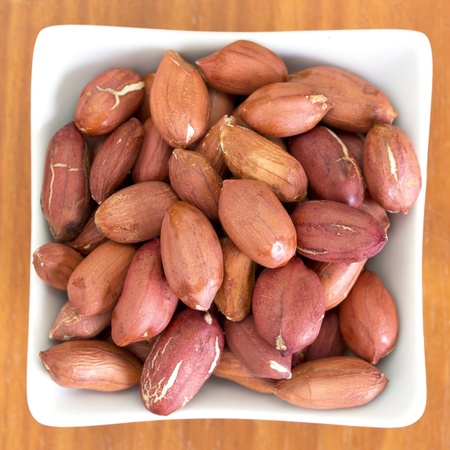 peanuts in a glass bowl