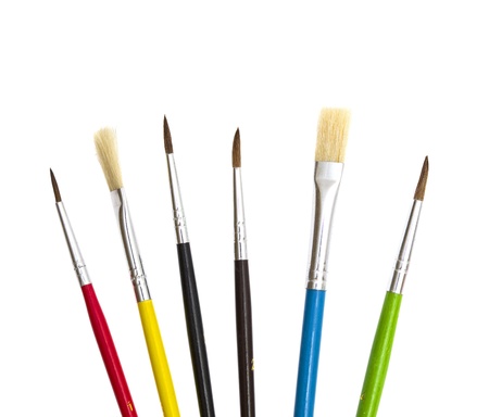 set of brushes for paintingの写真素材