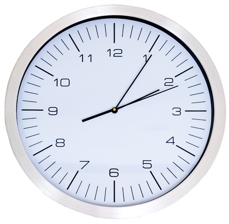 Wall Clock isolated on whiteの写真素材