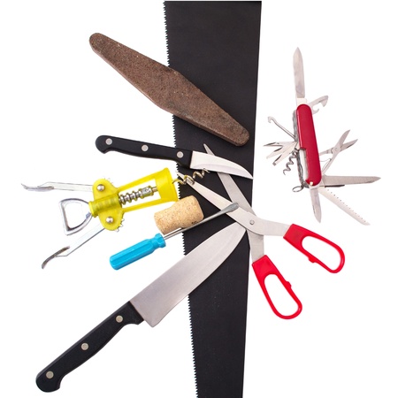 Tools isolated on whiteの写真素材