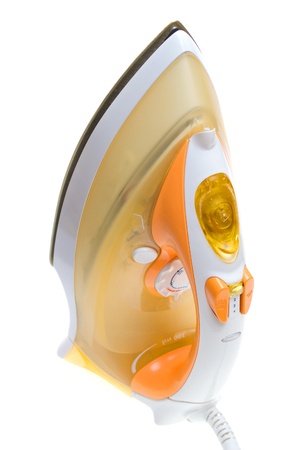 Electric iron on a whiteの写真素材