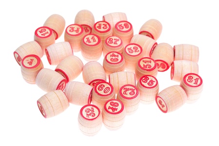 barrels, with the numbers to play lottoの写真素材