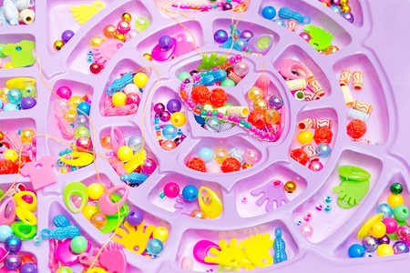 colorful beads collectionの写真素材