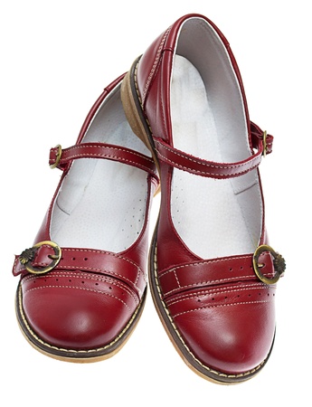 baby shoes on a white backgroundの写真素材
