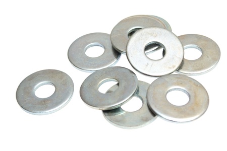 a lot of puck on whiteの写真素材