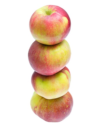 apples isolated on the white backgroundの写真素材