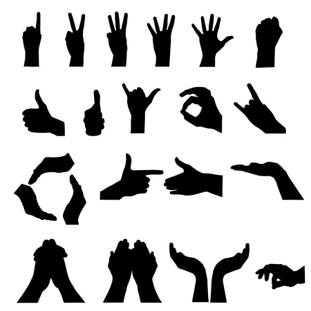 hand signal on white. vector illustrationのイラスト素材