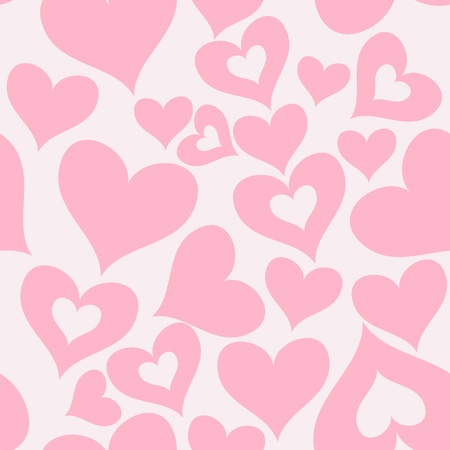 valentine seamless hearts patternのイラスト素材