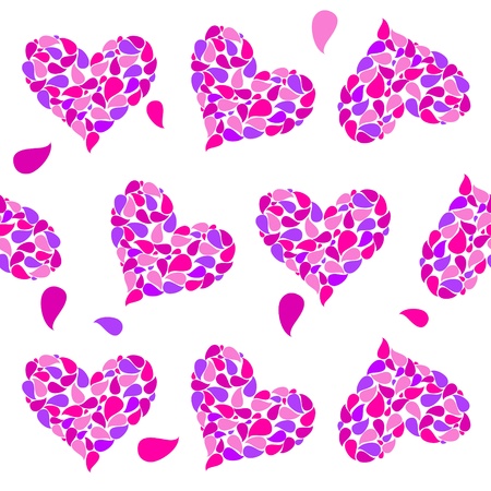 valentine seamless hearts patternのイラスト素材