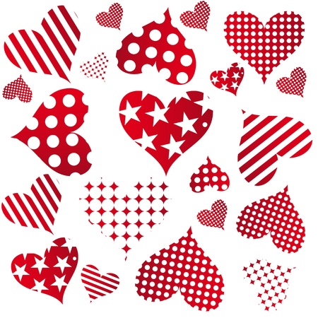 valentine seamless hearts patternのイラスト素材