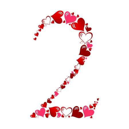 Number of hearts vector illustrationのイラスト素材