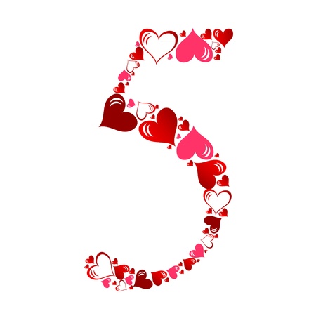 Number of hearts vector illustrationのイラスト素材