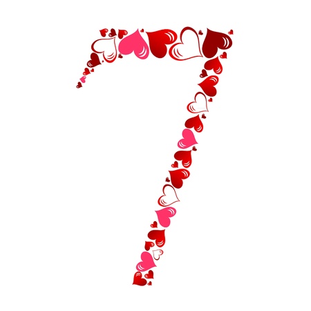 Number of hearts vector illustrationのイラスト素材