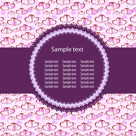 Hearts Background with sample textのイラスト素材